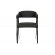 Πολυθρόνα "SEZAN" από pu/μέταλλο σε χρώμα μαύρο 56x55x78