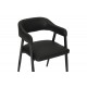 Πολυθρόνα "SEZAN" από pu/μέταλλο σε χρώμα μαύρο 56x55x78
