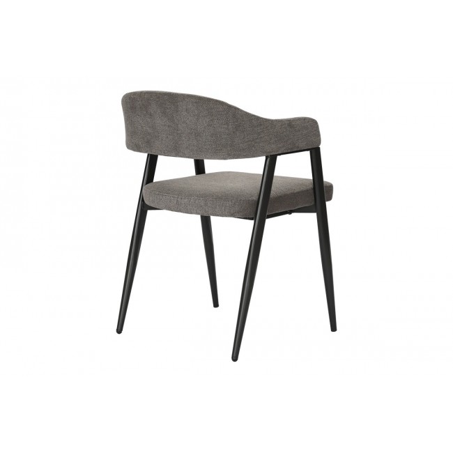 Πολυθρόνα "SEZAN" από ύφασμα/μέταλλο σε χρώμα ανθρακί/μαύρο 56x55x78