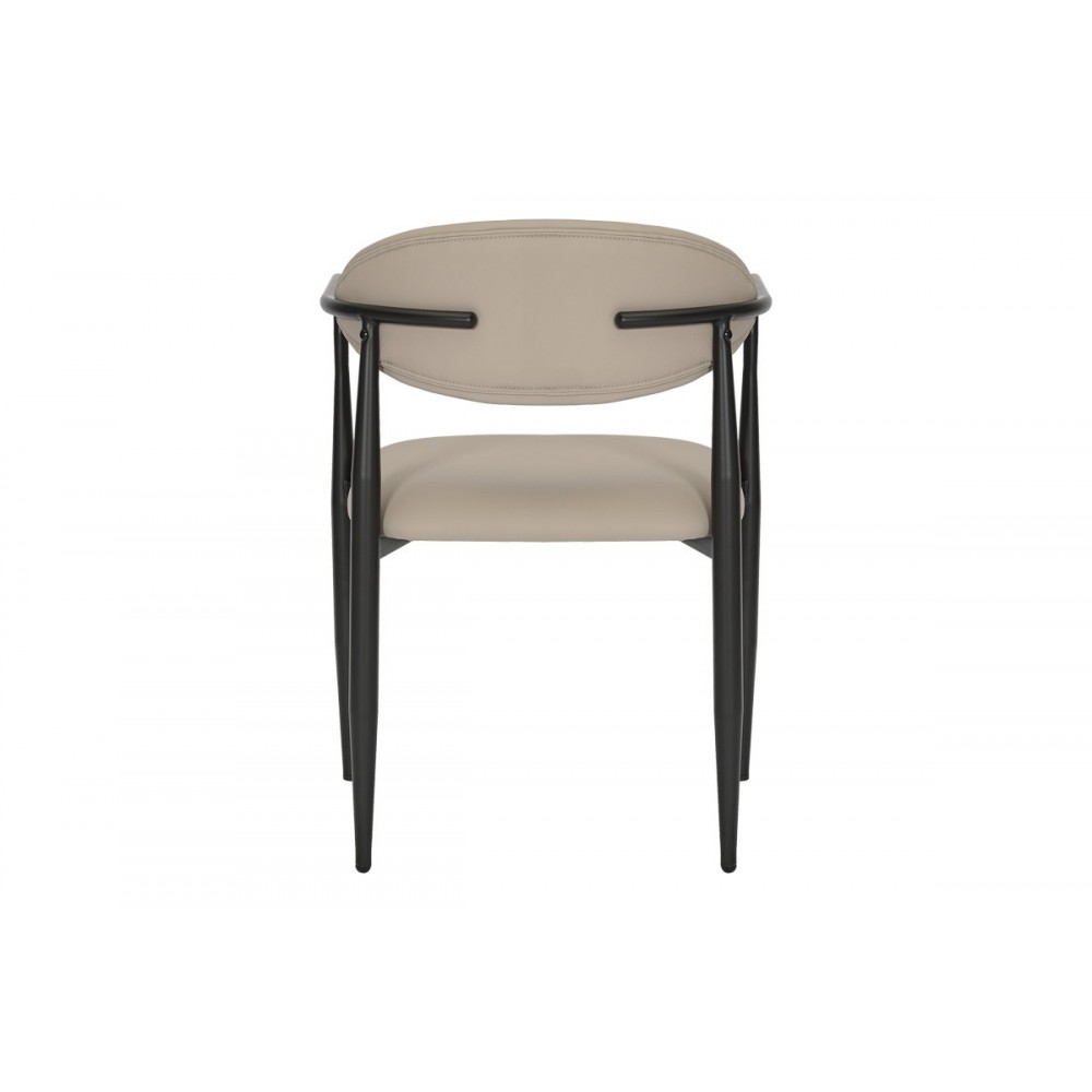 Πολυθρόνα "KALONE" από pu/μέταλλο σε χρώμα γκρι-μπεζ 56x55x78