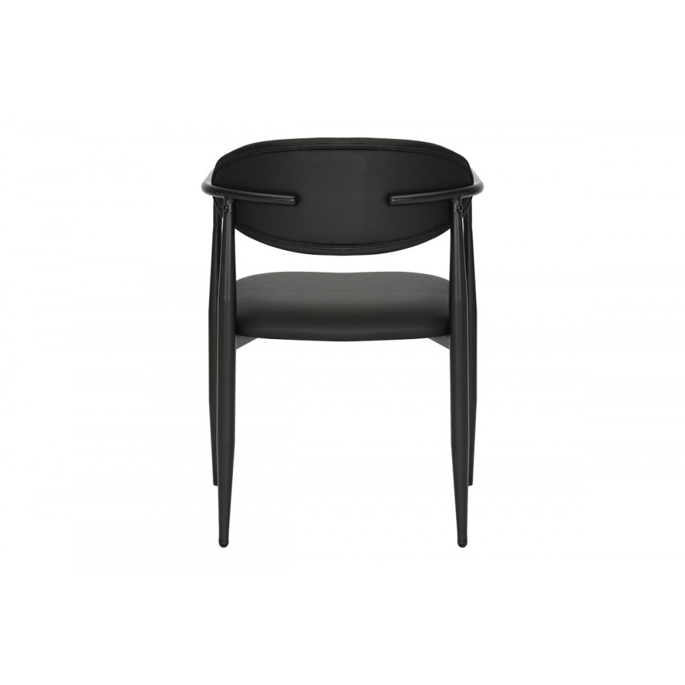 Πολυθρόνα "KALONE" από pu/μέταλλο σε χρώμα μαύρο 56x55x78