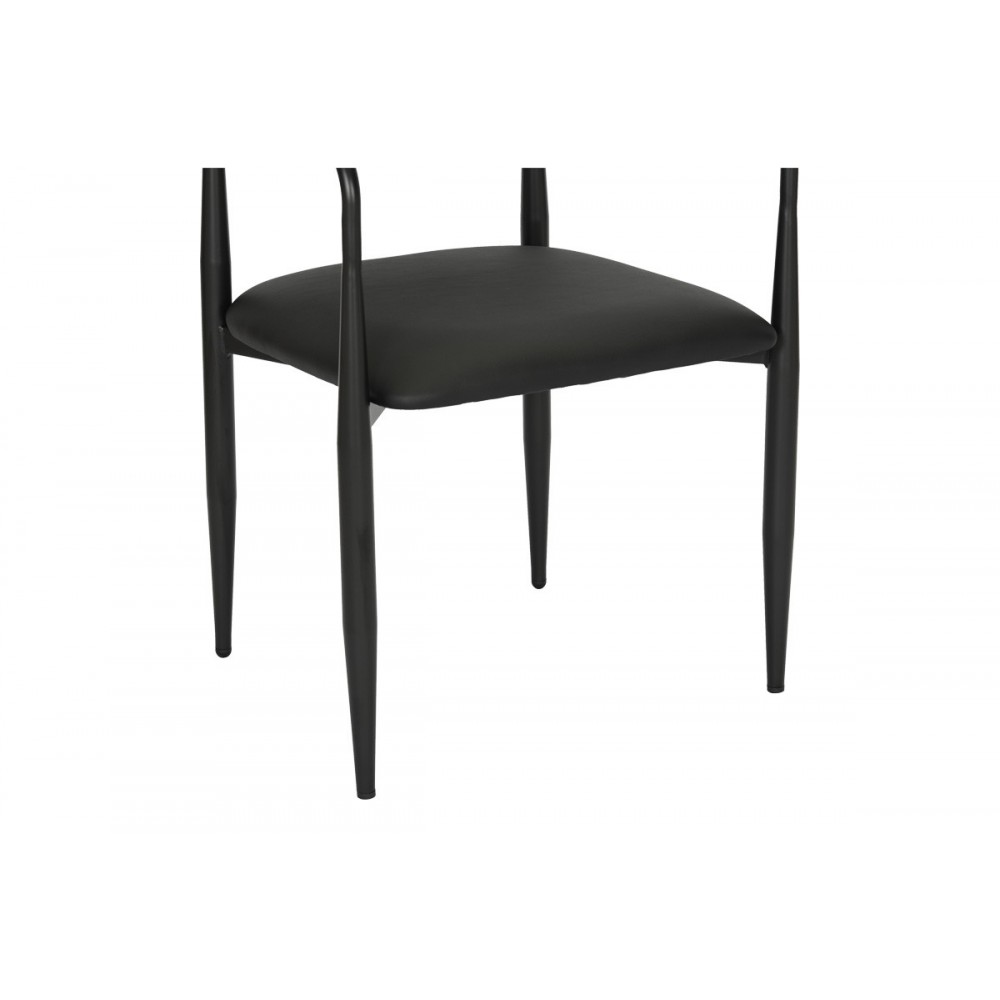 Πολυθρόνα "KALONE" από pu/μέταλλο σε χρώμα μαύρο 56x55x78