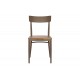Καρέκλα "ZERCA" από μέταλλο/rubberwood σε χρώμα καφέ/φυσικό 49x44x82
