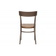 Καρέκλα "ZERCA" από μέταλλο/rubberwood σε χρώμα καφέ/φυσικό 49x44x82
