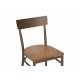 Καρέκλα "ZERCA" από μέταλλο/rubberwood σε χρώμα καφέ/φυσικό 49x44x82