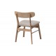 Καρέκλα "CAIRO" από rubberwood/ύφασμα σε χρώμα φυσικό/μπεζ 47x47x76