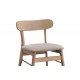 Καρέκλα "CAIRO" από rubberwood/ύφασμα σε χρώμα φυσικό/μπεζ 47x47x76
