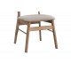 Καρέκλα "CAIRO" από rubberwood/ύφασμα σε χρώμα φυσικό/μπεζ 47x47x76