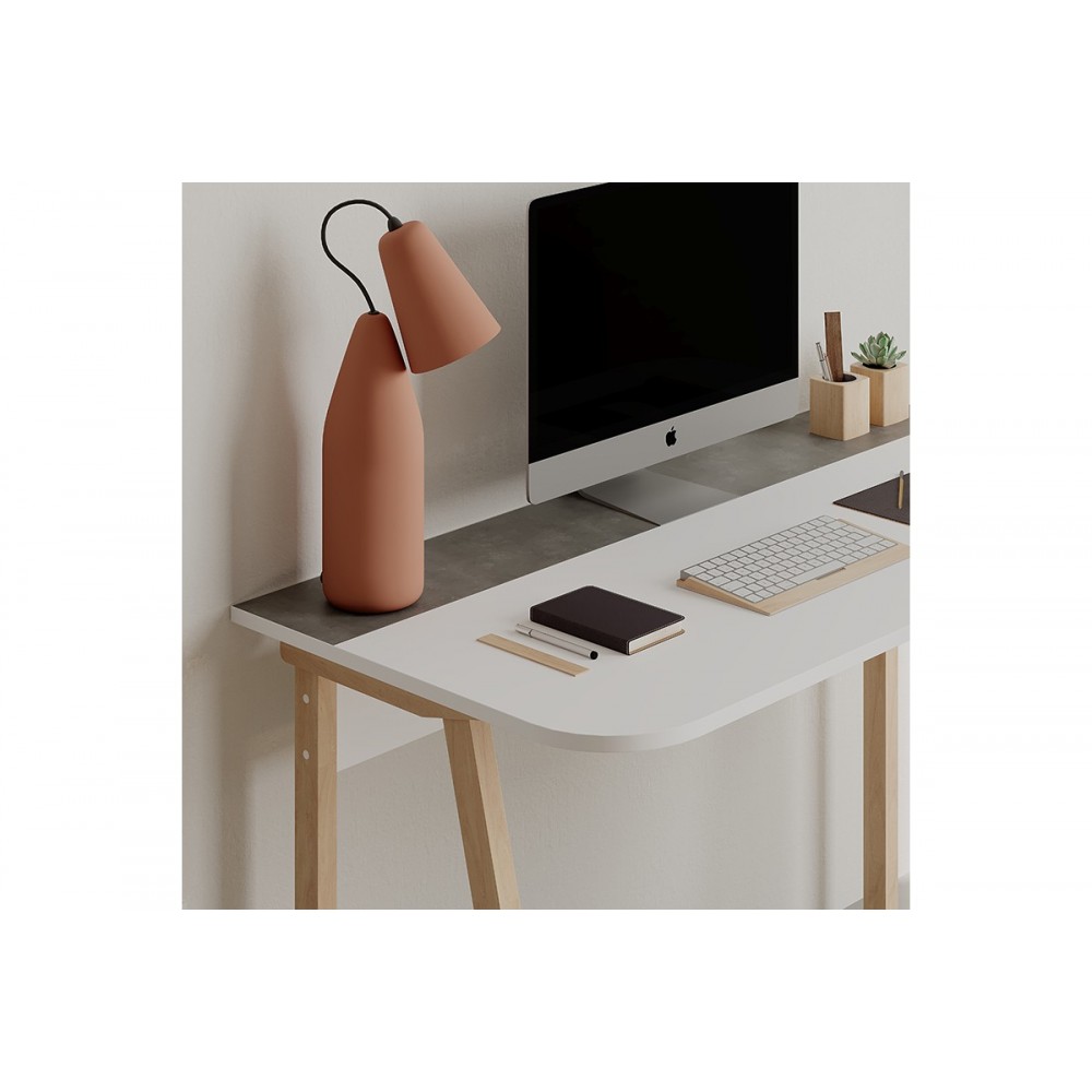 Γραφείο εργασίας "MALIA" σε χρώμα λευκό/φυσικό 120x60.5x75