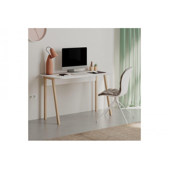 Γραφείο εργασίας "MALIA" σε χρώμα μόκα/φυσικό 120x60.5x75