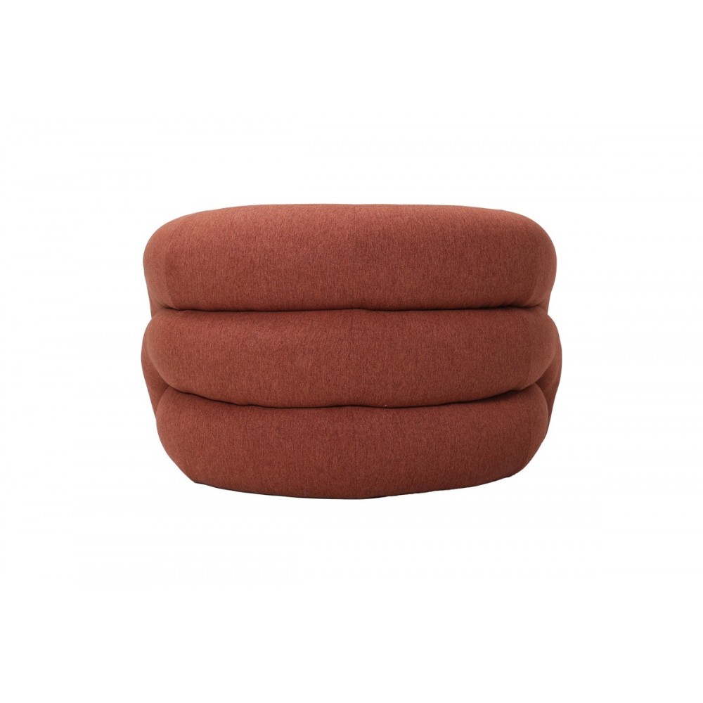 Πολυθρόνα "LEXY" από ύφασμα σε χρώμα κεραμιδί 100x89.5x60