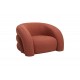Πολυθρόνα "LEXY" από ύφασμα σε χρώμα κεραμιδί 100x89.5x60