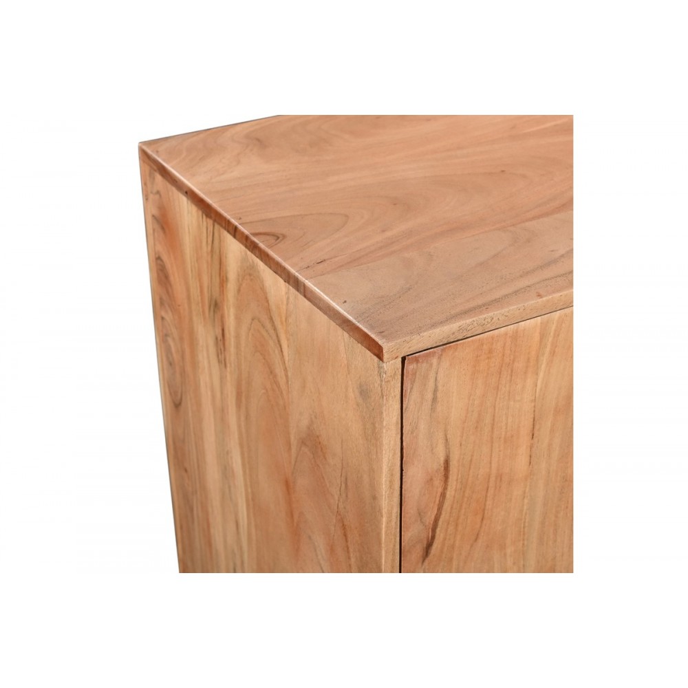 Μπουφές "LEONTINA" από ξύλο/μέταλλο σε χρώμα φυσικό/μαύρο 150x45x86