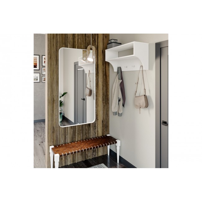 Κρεμάστρα "CROSTA" σε χρώμα λευκό 80x28x40