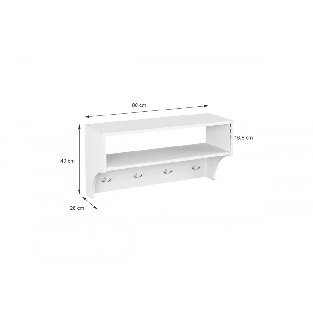 Κρεμάστρα "CROSTA" σε χρώμα λευκό 80x28x40