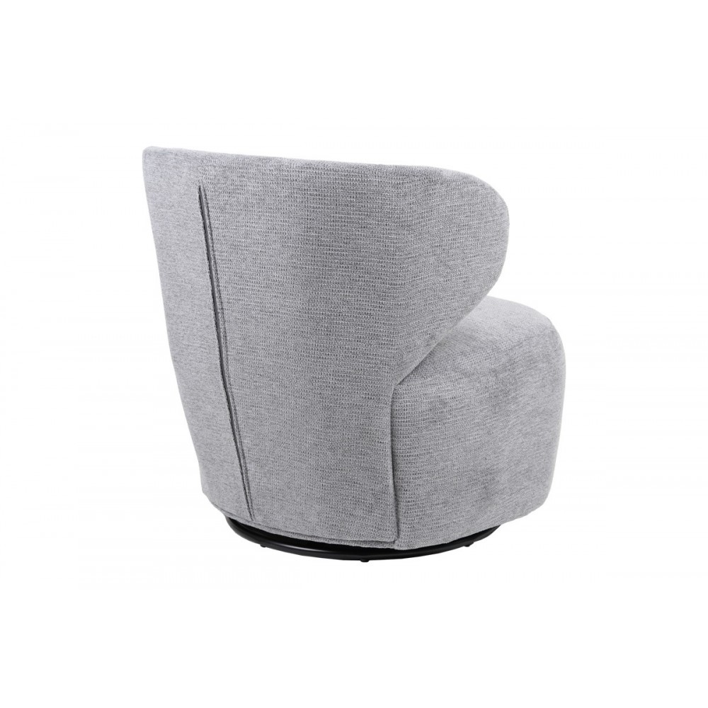 Πολυθρόνα "MARELIA" περιστρεφόμενη από ύφασμα σε χρώμα γκρι 73x76x76