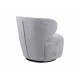 Πολυθρόνα "MARELIA" περιστρεφόμενη από ύφασμα σε χρώμα γκρι 73x76x76