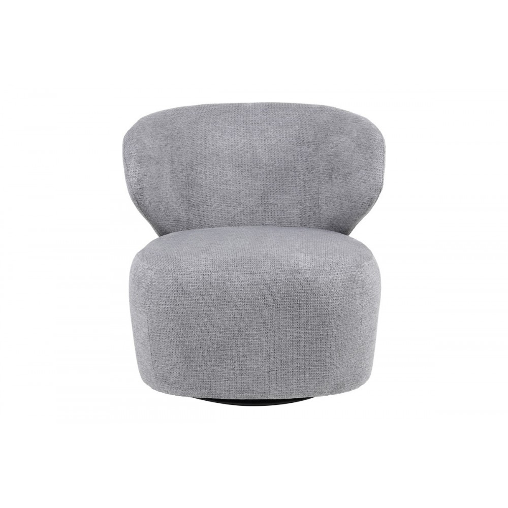 Πολυθρόνα "MARELIA" περιστρεφόμενη από ύφασμα σε χρώμα γκρι 73x76x76