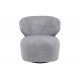 Πολυθρόνα "MARELIA" περιστρεφόμενη από ύφασμα σε χρώμα γκρι 73x76x76