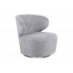 Πολυθρόνα "MARELIA" περιστρεφόμενη από ύφασμα σε χρώμα γκρι 73x76x76
