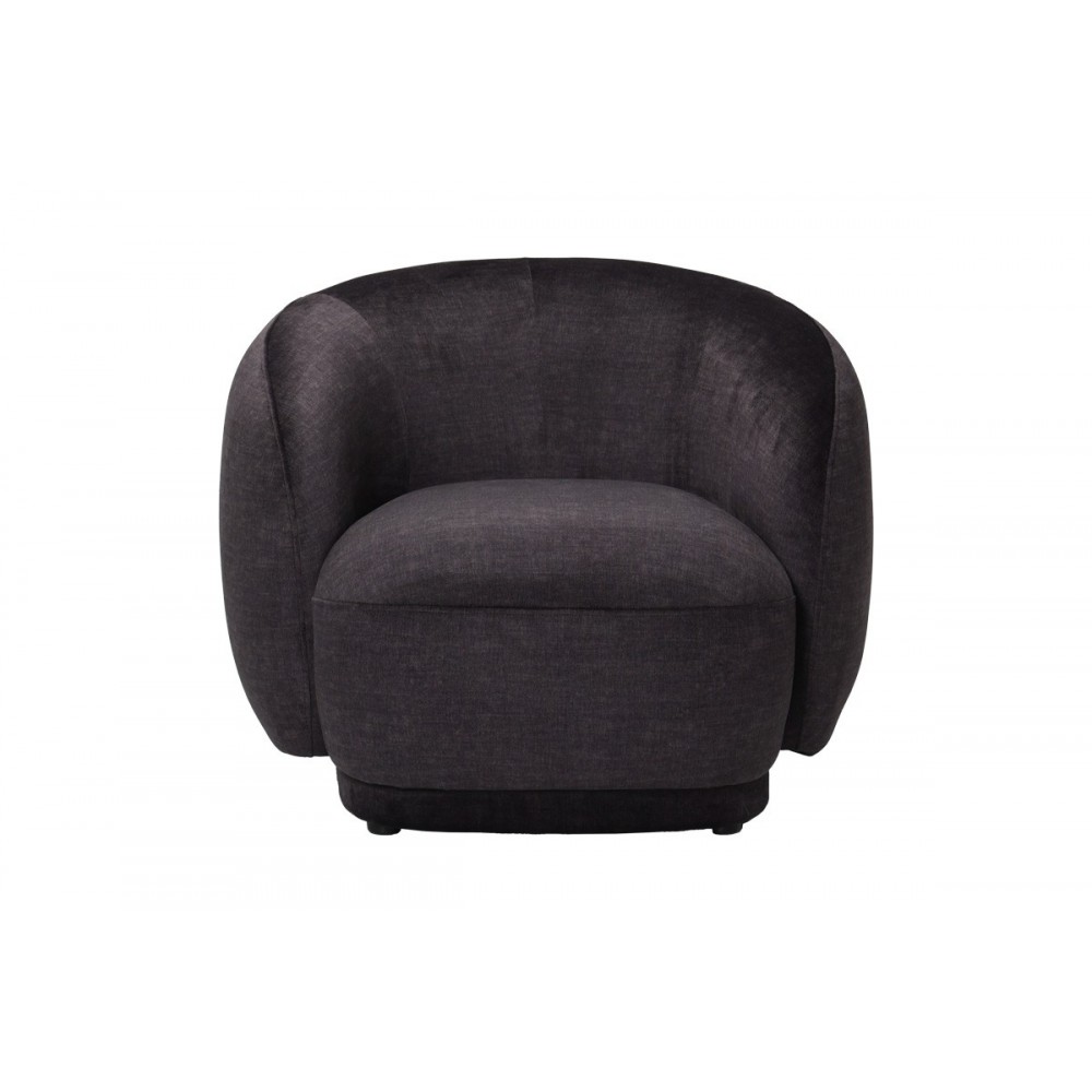 Πολυθρόνα "FREYA" από ύφασμα σε χρώμα ανθρακί 93x87x76