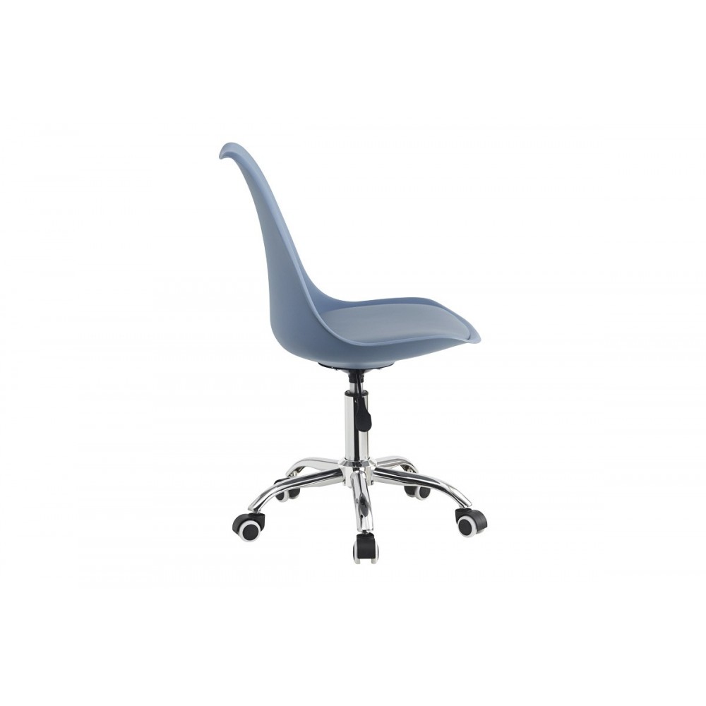 Καρέκλα γραφείου "GASTON II" από pp/pu σε χρώμα ανοιχτό μπλε 48x57x77-90