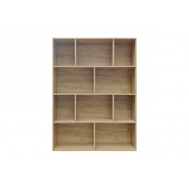 Βιβλιοθήκη "EVERGIN" από mdf σε χρώμα oak 100x30x135