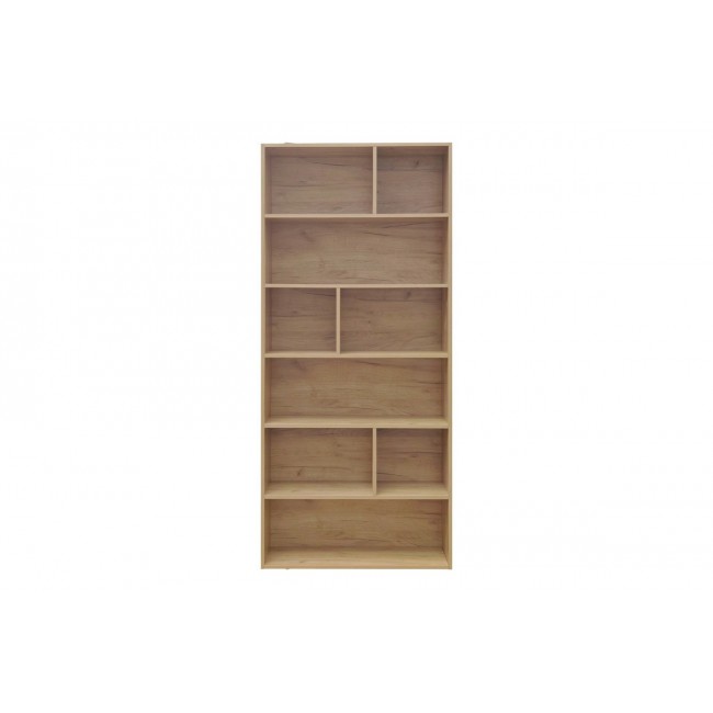 Βιβλιοθήκη "EVERGIN" από mdf σε χρώμα oak 80x30x180