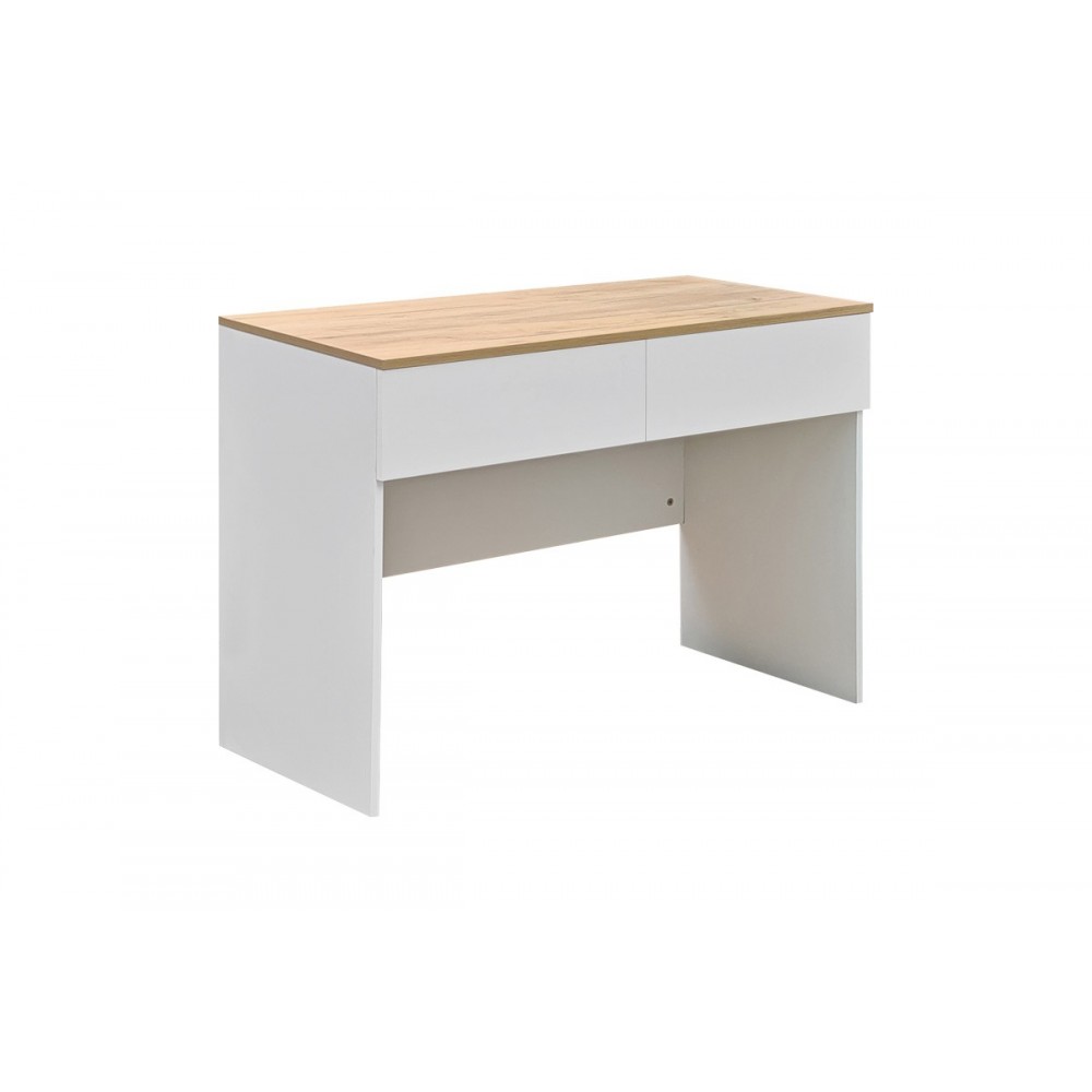 Γραφείο εργασίας "BELETON" από mdf σε χρώμα λευκό/oak 100x50x75