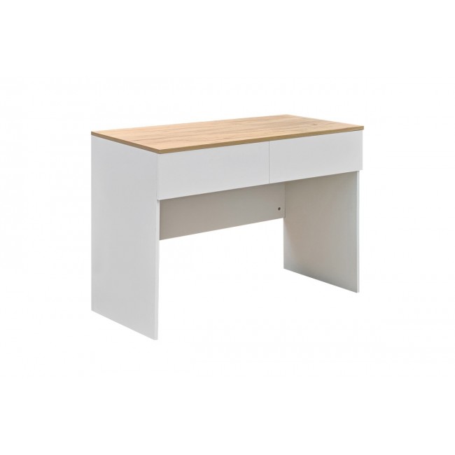 Γραφείο εργασίας "BELETON" από mdf σε χρώμα λευκό/oak 100x50x75
