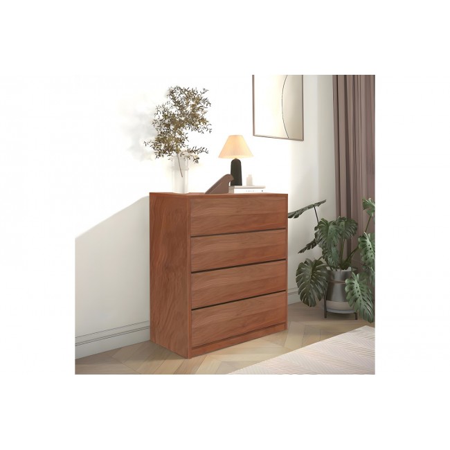 Συρταριέρα "KUANGER" από mdf σε χρώμα καρυδί 80x40x80