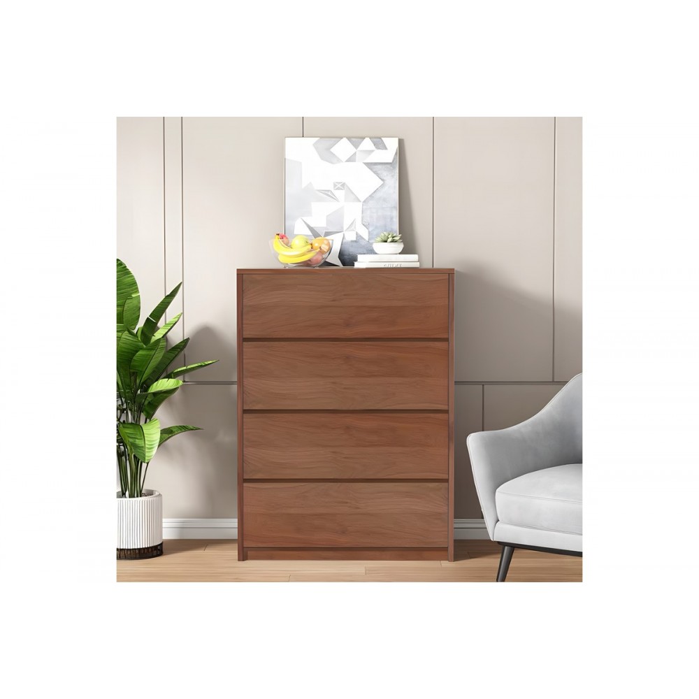 Συρταριέρα "KUANGER" από mdf σε χρώμα καρυδί 80x40x80