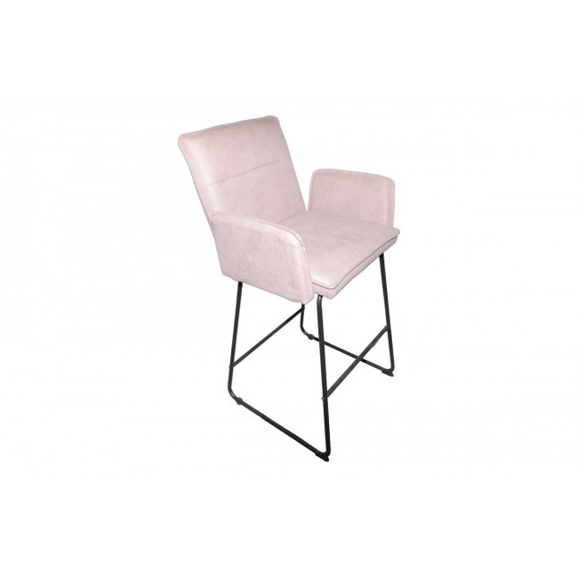 Σκαμπό μπαρ "ESSENTIAL" από ύφασμα/μέταλλο σε χρώμα σάπιο μήλο/μαύρο 57x64.5x107