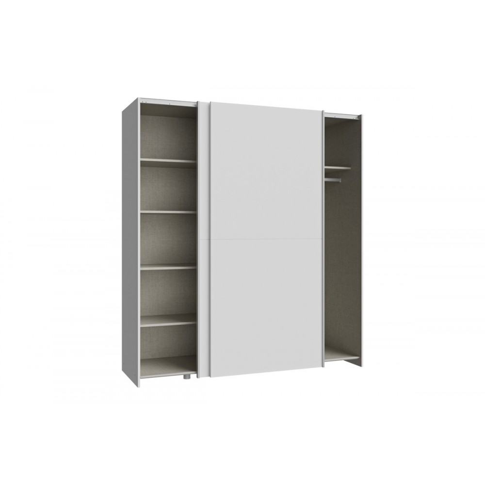 Ντουλάπα δίφυλλη "NOEZ I" σε χρώμα λευκό 170.5x61x190.5