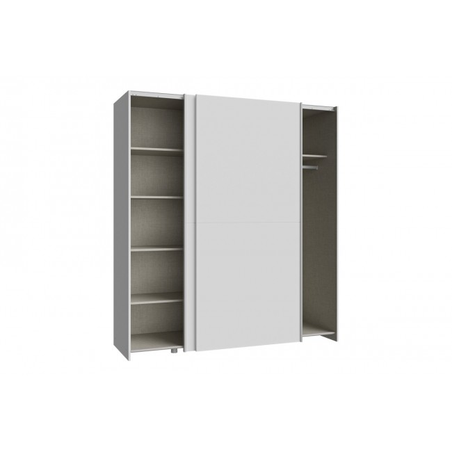 Ντουλάπα δίφυλλη "NOEZ I" σε χρώμα λευκό 170.5x61x190.5