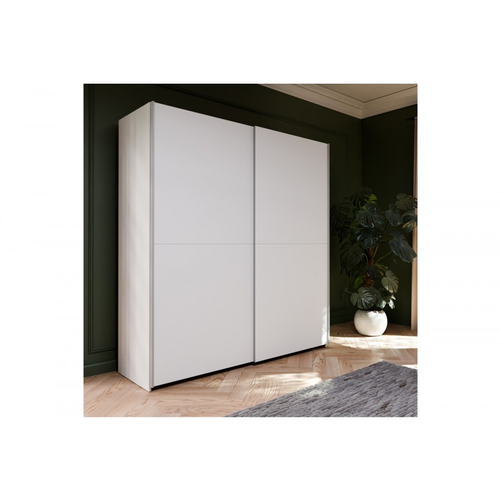 Ντουλάπα δίφυλλη "NOEZ I" σε χρώμα λευκό 170.5x61x190.5