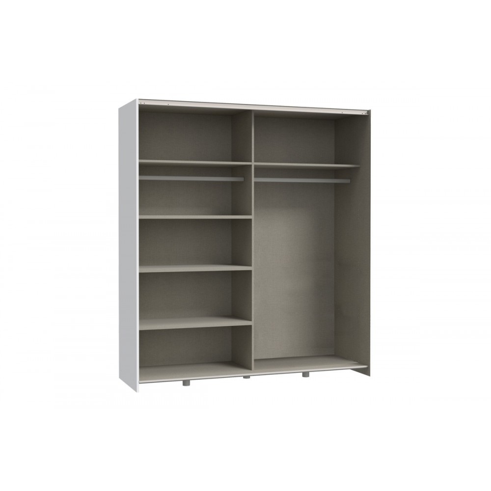 Ντουλάπα δίφυλλη "NOEZ I" σε χρώμα λευκό 170.5x61x190.5