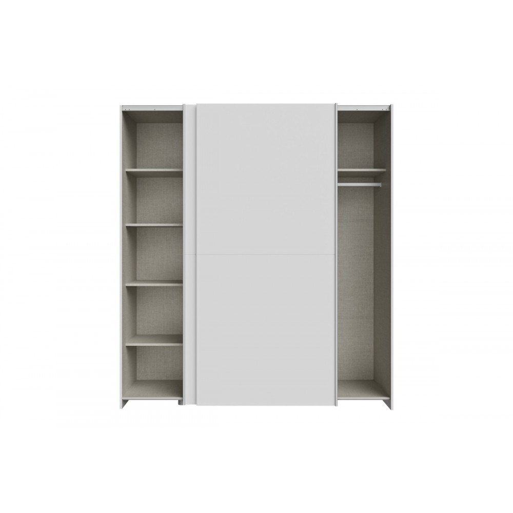 Ντουλάπα δίφυλλη "NOEZ I" σε χρώμα λευκό 170.5x61x190.5