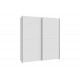Ντουλάπα δίφυλλη "NOEZ I" σε χρώμα λευκό 170.5x61x190.5