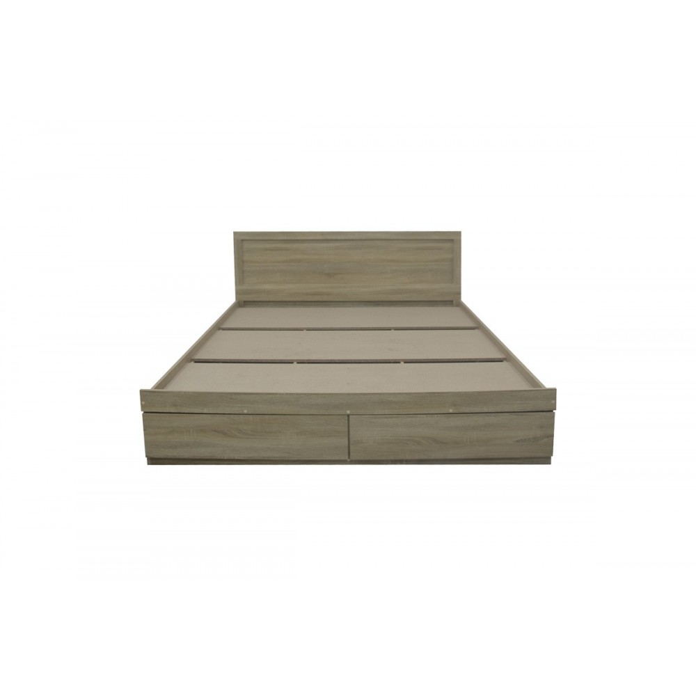 Κρεβάτι "OLYMPUS" με συρτάρι σε χρώμα φυσικό 162.5x205x80