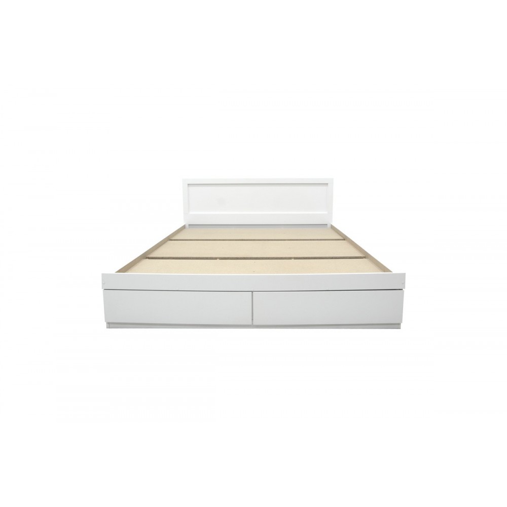 Κρεβάτι "OLYMPUS" με συρτάρι σε χρώμα λευκό 125x205x80