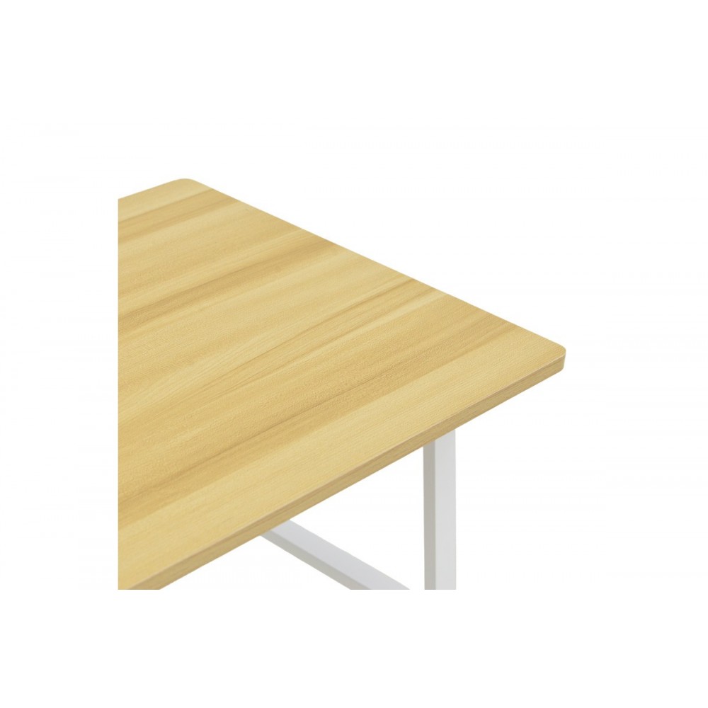 Γραφείο εργασίας "FERJE" από mdf/μέταλλο σε χρώμα φυσικό/λευκό 100x48x75