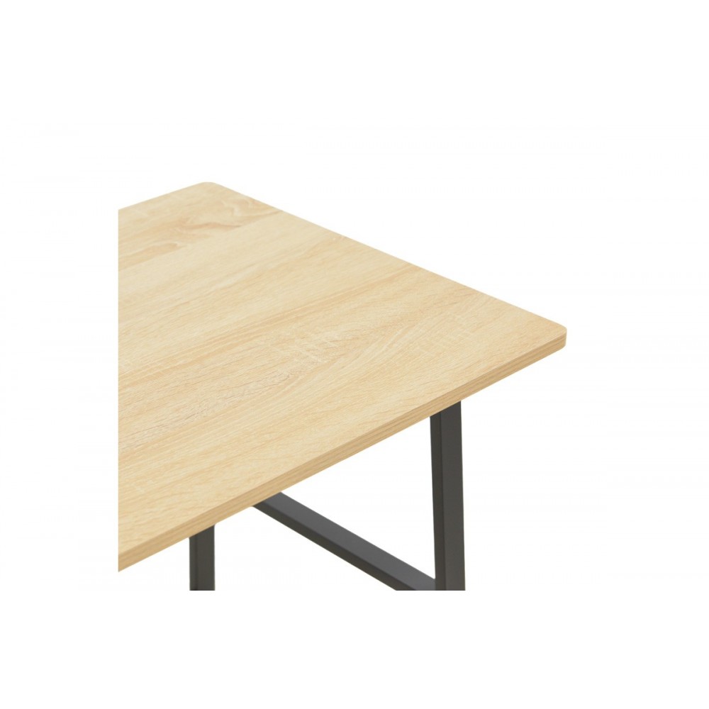 Γραφείο εργασίας "FERJE" από mdf/μέταλλο σε χρώμα φυσικό/μαύρο 100x48x75