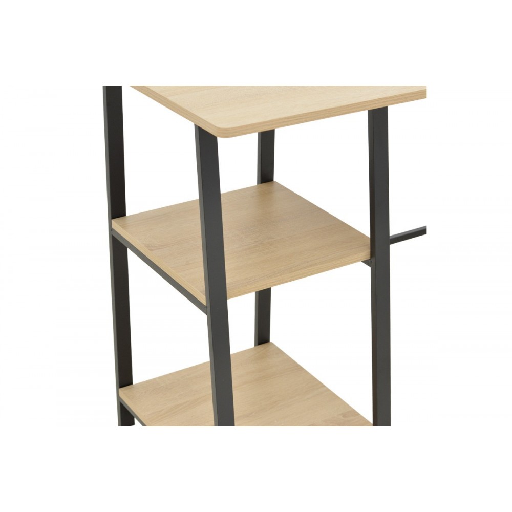 Γραφείο εργασίας "FERJE" από mdf/μέταλλο σε χρώμα φυσικό/μαύρο 100x48x75