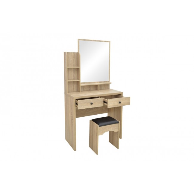 Τουαλέτα κρεβατοκάμαρας "CENZO" σε χρώμα φυσικό/μαύρο 80x40x155