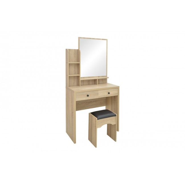 Τουαλέτα κρεβατοκάμαρας "CENZO" σε χρώμα φυσικό/μαύρο 80x40x155