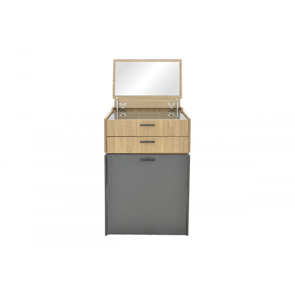 Τουαλέτα κρεβατοκάμαρας "SONLEN" σε χρώμα ανθρακί/σονόμα 60x45x130