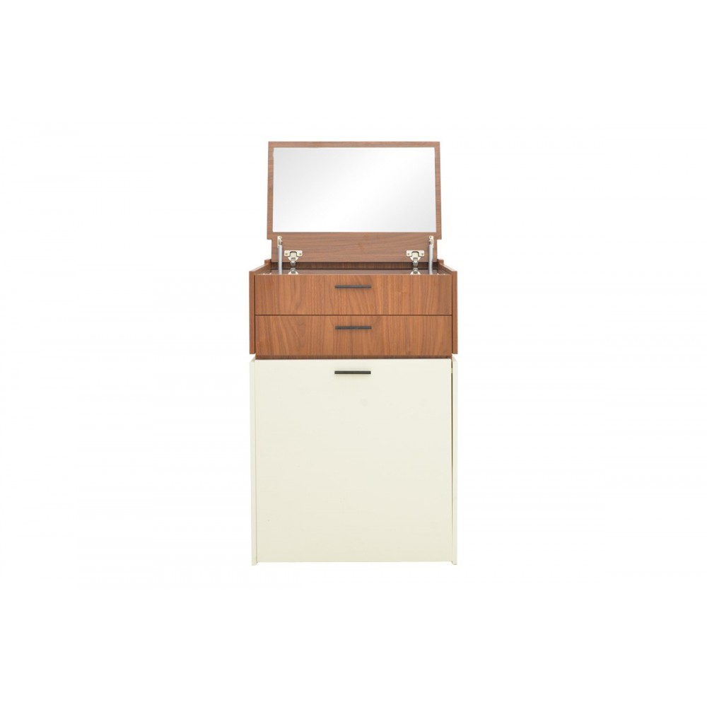 Τουαλέτα κρεβατοκάμαρας "SONLEN" σε χρώμα καρυδί/κρεμ 60x45x130