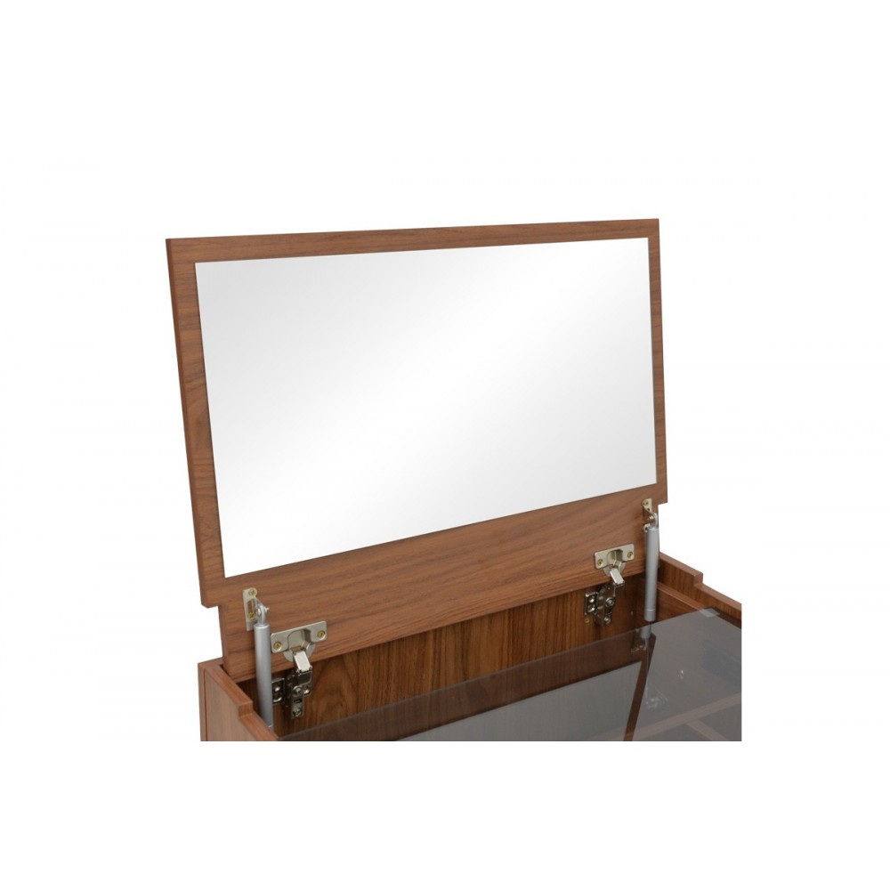 Τουαλέτα κρεβατοκάμαρας "SONLEN" σε χρώμα καρυδί/κρεμ 60x45x130