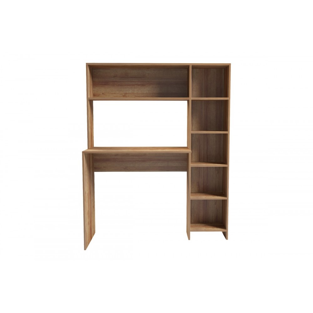 Γραφείο με βιβλιοθήκη "JANSON" σε χρώμα oak 113.2x40x141.8